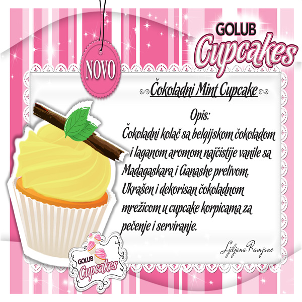 Čokoladni mint cupcake