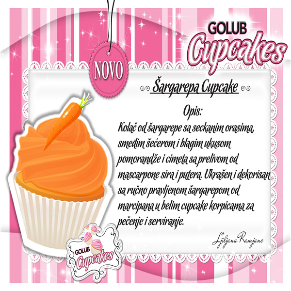 Šargarepa cupcake